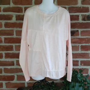 🏡DV Sundance Trisha Pink Patchwork L/S Tee Shirt